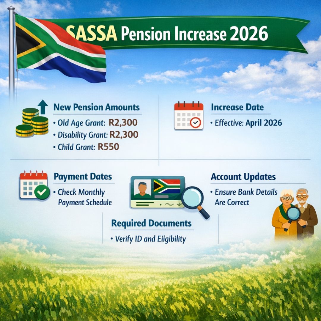 SASSA Pension Increase 2026 Confirmed