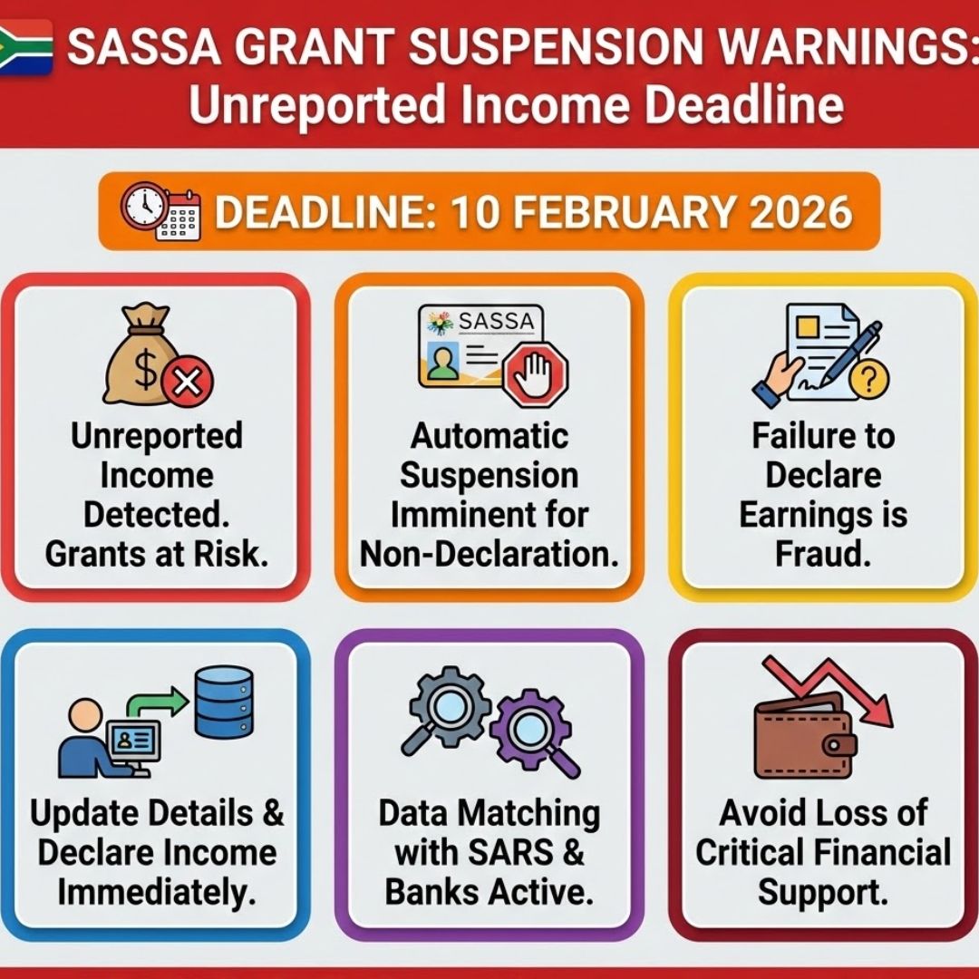 SASSA Issues Grant Suspension